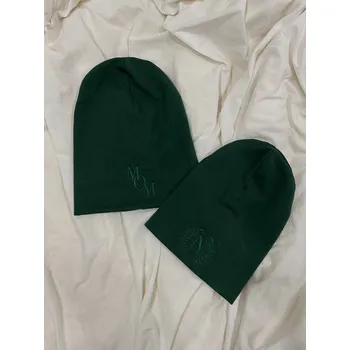 Kojenecká čepice Jarní párová čepička s vyšitím pro mámu, tátu a dítě Barva čepičky: Zelená, Velikost čepičky: 35-40cm ( 0-5 měsíců )