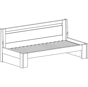 Postel BMB Postel Tandem PLUS bez područek - imitace dřeva Dekor: Ořech Aida, Provedení: rovné, Rozměr: 90/170 x 200 cm