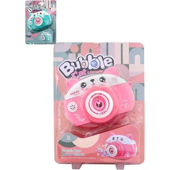 Bublifuk Bublifuk kamera kočka dětský bublifukovač na baterie Světlo Zvuk 2 barvy