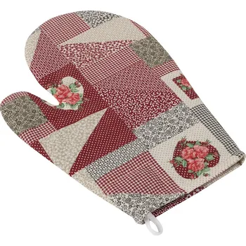 Chňapka Bellatex Chňapka EMA Patchwork bordó, 18 x 28 cm, červená