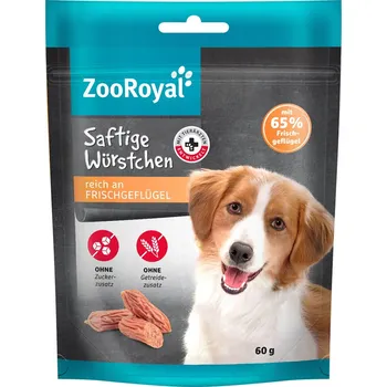 Pamlsek pro psa ZooRoyal šťavnaté párečky 6 × 60 g