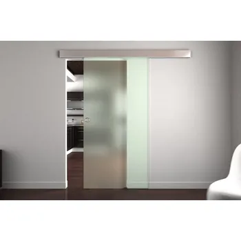 Interiérové dveře design skleněné posuvné dveře Amalfi 90x205 cm T12 - komplet AKCE