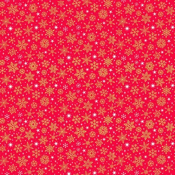 MAKOWER UK Látka vánoční v metráži se zlatým efektem 2364R10