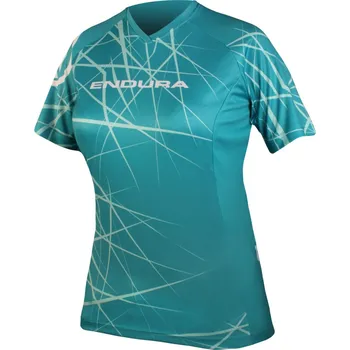 cyklistický dres Dámské triko Endura Singletrack, Zelenomodrá Barva: Zelená, Velikost: S