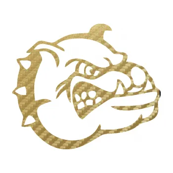 Polep vozidla SAMOLEPKA Pes 169 pravá rozzuřený buldok (59 - 3D karbon zlatý) NA AUTO, NÁLEPKA, FÓLIE, POLEP, TUNING, VLASTNÍ TEXT, TISK, AUTOSAMOLEPKY.cz, POLEPY, OBRÁZEK, LOGO, SAMOLEPKY