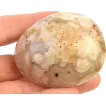 Přírodní kámen Hladký růžový achát 143g