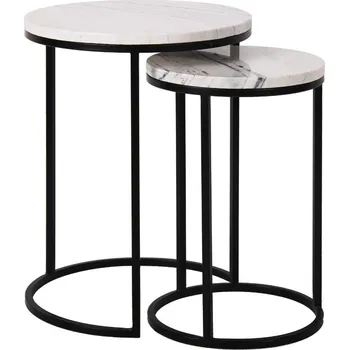 Toaletní stolek Richmond Set mramorových odkládacích stolků Lexington 45/34 cm