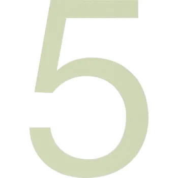 Walteco Číslo 5, výška 110 mm, fotoluminiscenční, samolepicí