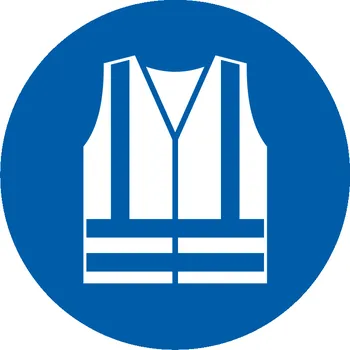 Značení Použij reflexní vestu ISO 7010 samolepící vinylová fólie 100 x 100 mm