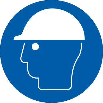 Značení Použij ochranu hlavy ISO 7010 samolepící vinylová fólie 100 x 100 mm