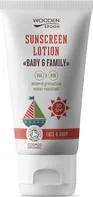 Wooden Spoon Baby & Family opalovací tělové mléko SPF 50 150 ml