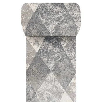 Koberec Makro Abra Běhoun Vista 05 šedý Šíře: 90 cm