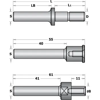 Fréza CMT Orange Tools CMT C924 Trn talířové frézy s podložkami - S=12, D=M12, L1=39,5 C92413400