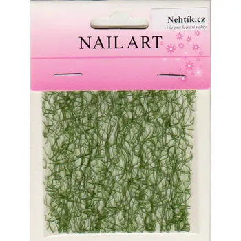 Nailee Barevná síťka krajka - zelená