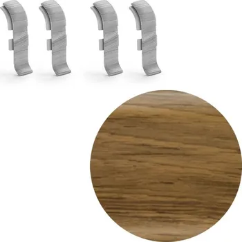 soklová lišta NOVÁK Spojka k soklové liště PVC ořech 56x23, 4 ks NGTF10