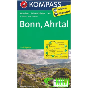 Kompass Bonn,Ahrtal 1:50 t. laminovaná