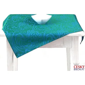 ubrus HEDVA ČESKÝ BROKÁT Ubrus Odaska77X 77 secese zelená