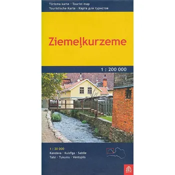 Jana Seta vydavatelství mapa Latvia 1 - Lotyšsko severozápad 1:200 t. Ziemelkurzeme +