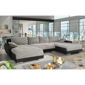 Sedací souprava Rozkládací sedací souprava BOLF U šedá melír / černá