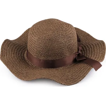 Klobouk Dámský letní klobouk / slamák, barva 3 hnědá světlá