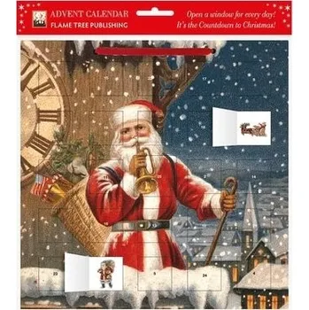 Cizojazyčná kniha Snowy Santa Claus advent calendar (with stickers)