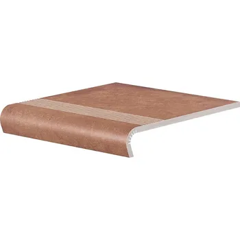 Stavební materiál V-shape Cottage chilli - schodovka s nosem 30x32 červená hladká 138114