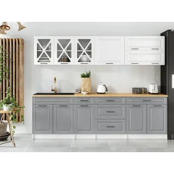 Kuchyňská linka FALCO Kuchyňská linka Tyra 260/260 bílá/popel MAT