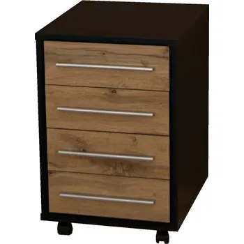 Zásuvkový kontejner Kontejner BÁRA SC 207 dub wotan/černá nadčasový