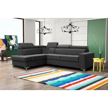 Obývací stěna FALCO Sedací souprava Silk L šedá