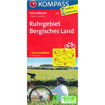 Kompass Ruhrgebiet,Bergisches Land 1:70 t. laminovaná