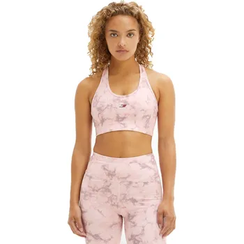 Dámské spodní prádlo TOMMY HILFIGER DÁMSKÁ PODPRSENKA MID INTENSITY AOP RACER BRA PINK S10S101155 TJV Velikost: XS