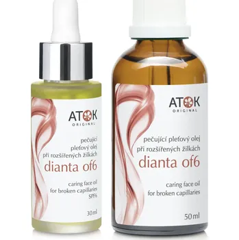Pleťový olej ATOK Pečující pleťový olej při rozšířených žilkách Dianta OF6 (Obličejový olej - nízká ochrana)