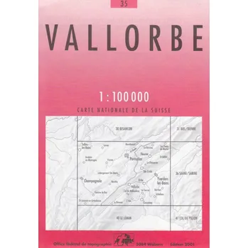 Swistopo vydavatelství mapa Vallorbe 1:100 t.