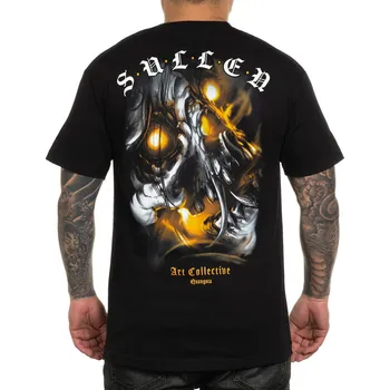 Pánské tričko tričko hardcore pánské - FIRE SKULL - SULLEN - SCM3784_BK