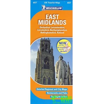 Michelin mapa East Midlands 1:400 t. laminovaná