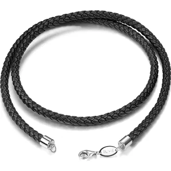 Prsten Olivie Kožená pletená šňůrka 50cm, tl.5 mm 6037 Ag 925; ≤10 g.