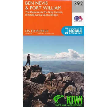 Ordnance Survay vydavatelství mapa Ben Nevis,Fort William 1:25 t.