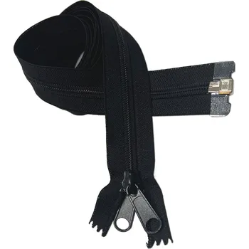 Zip Zdrhovadlo zip stanový plastový spirálový 130cm dělitelný oboustranný jezdec černý