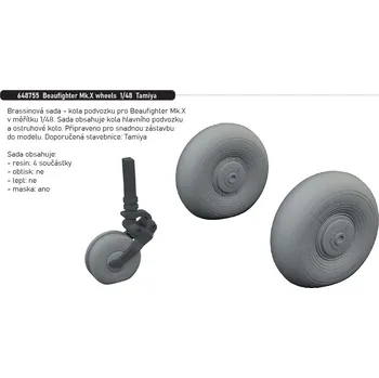 Plastikový model Eduard 1/48 Beaufighter Mk.X wheels (TAMIYA)