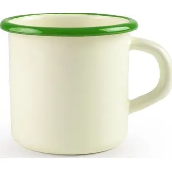 Smaltovaná hrneček se zeleným okrajem 0,4l - Ibili