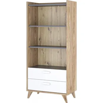 přebalovací pult a komoda Casarredo Regál MOYA 2S dub castello/šedá/bílá