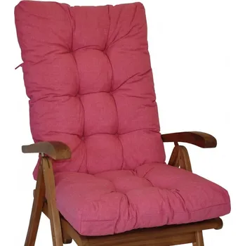 Zahrada Axin Trading s.r.o. Polstr na teakové zahradní křeslo vysoké - látka malinový melír