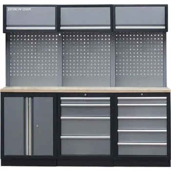 Sestava dílenského nábytku Procarosa PROFI 245 Pracovní deska:: dřevěná, Hmotnost:: 195,6 kg