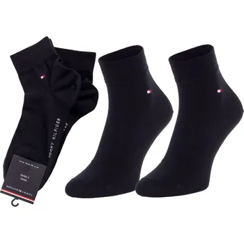 Pánské ponožky TOMMY HILFIGER PONOŽKY ŤAPKY 2 PÁRY BLACK 342025 001 200 Velikost: 39-42