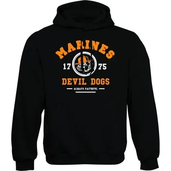 Pánská mikina Mikina s kapucí Marines Devil Dogs - černá