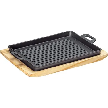 Pánev Servírovací pánev s prkénkem, 32x22x3,5cm - Küchenprofi (Oválná servírovací pánev s prkénkem, 32x22x3,5 cm - Küchenprofi)