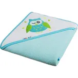 Akuku Osuška dětská 100x100 cm - tyrkysová sova