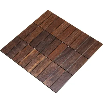 Obklad Wodewa VZOREK - DUB TABÁK mozaika 2D - do koupelny a kuchyně 30 x 93 mm - rozměr vzorku: 100 x 100 mm