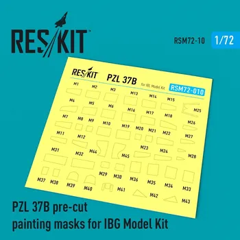 Plastikový model Reskit 1/72 PZL.37 B I Los - Pre-cut painting masks (IBG)