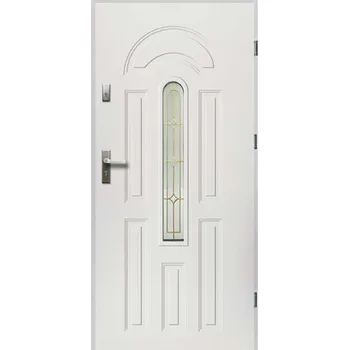 Vchodové dveře RADEX Dveře vchodové ocelové MILO, bílé, 2100x1000mm, pravé